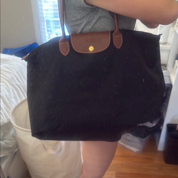 Longchamp Black Le Pliage Original Large Nylon Tote Bag - Picture 5 of 5